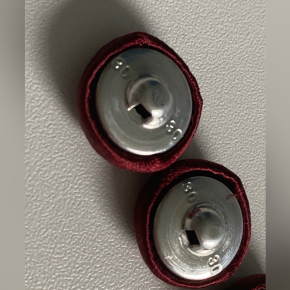 6 .5 inch Handmade burgundy satin buttons - Picture 5 of 6